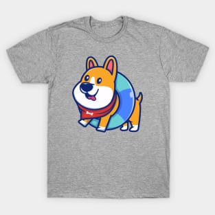 Cute Corgi With Swim Ring T-Shirt